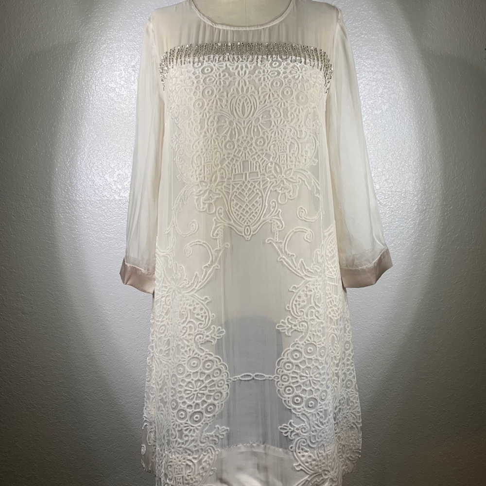4 Love and Liberty Ophelia Burn Out Silk Velvet Dress S NWT